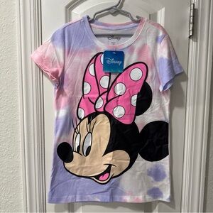 Disney Minnie Mouse Kids T-Shirt - Pink and Purple Tie-Dye
